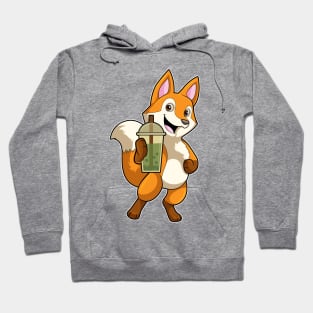 Fox at Drinking with Bubble Tea Hoodie